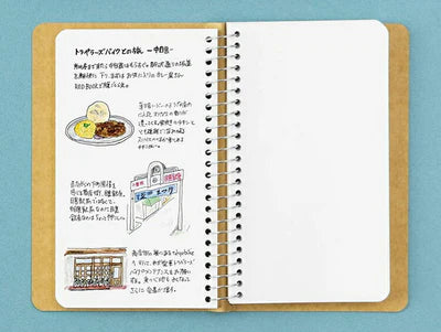 Traveler's Company Spiral Ring Notebook, A6 Slim, Blank, MD White