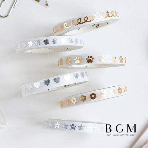 BGM Masking Tape - Gold & Silver 5mm