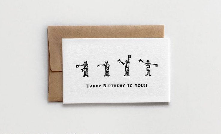 Gift Card - Flag by Knoop Works - Happy Birthday & Thank You - Hands On Workshop