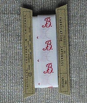 Embroidered Letter Ribbon A-M