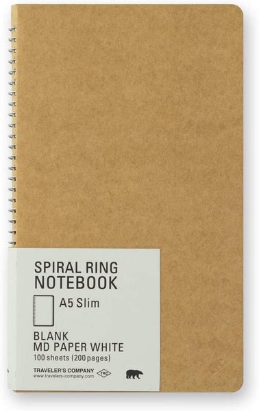Spiral Ring Notebook A5 Slim Unlined MD White 15245006
