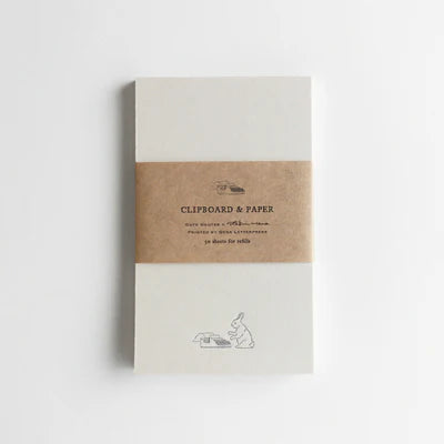 Clipboard & Paper Set Refills Typewriter Rabbit, Postman Rabbit, Memo Pads by Hana Rakui, OEDA LETTERPRESS, Rabbit Day - Hands On Workshop