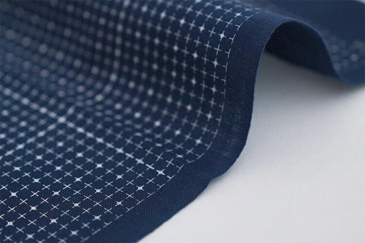 DARUMA SASHIKO SAMPLER (GUIDE LINE) NAVY 5mm 8431-12G5 - Hands On Workshop