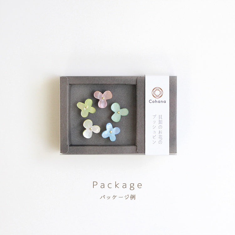 cohana 貝釦のお花のプッシュピン いろどり