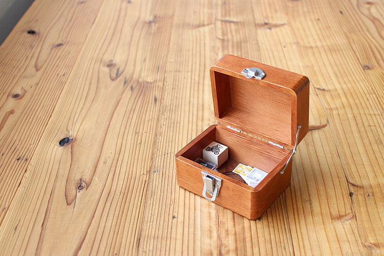 CLASSIKY Tool Box (Tsuga Wood) - on a wooden table
