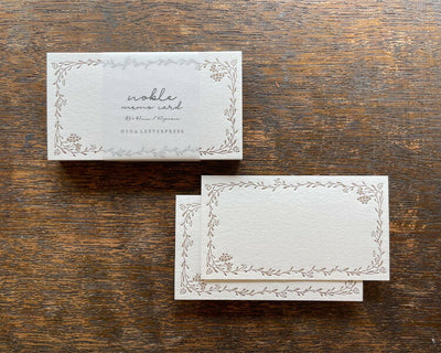 OEDA LETTERPRESS Memo card Noble - Hands On Workshop