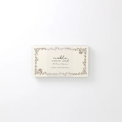 OEDA LETTERPRESS Memo card Noble - Hands On Workshop