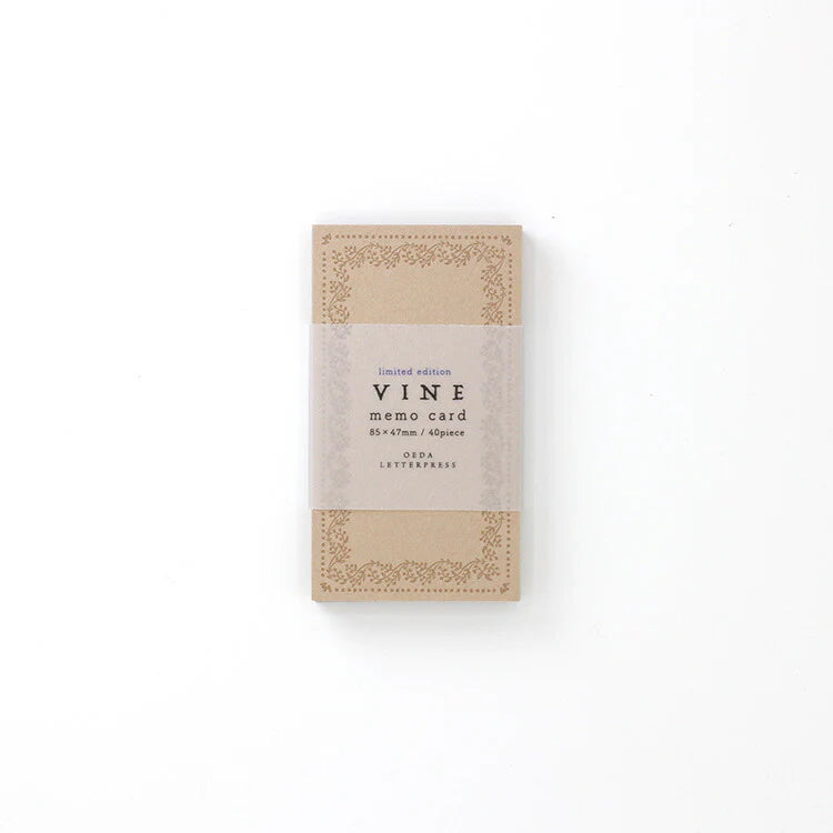 Oeda Letterpress Memo Card Vine - Hands On Workshop