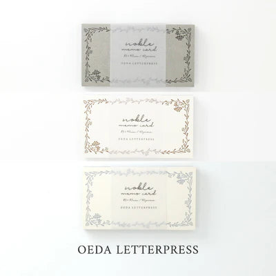OEDA LETTERPRESS Memo card Noble - Hands On Workshop