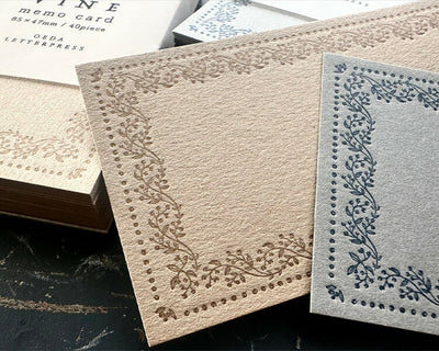 Oeda Letterpress Memo Card Vine - Hands On Workshop