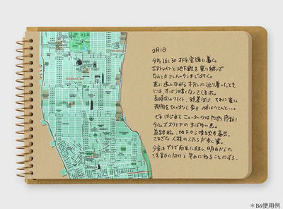 Traveler's Company Spiral Ring Notebook, A6 Slim, Unruled, DW Craft