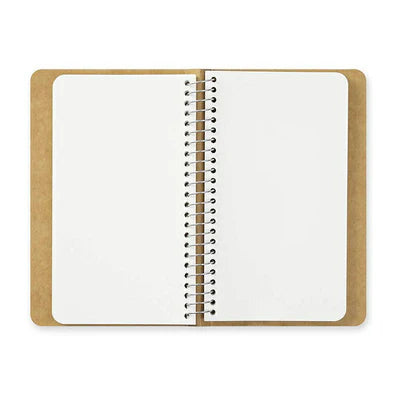 Traveler's Company Spiral Ring Notebook, A6 Slim, Blank, MD White