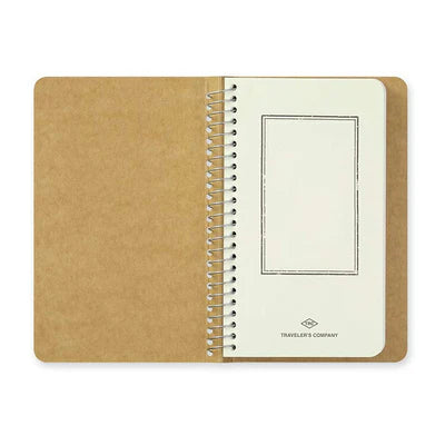 Traveler's Company Spiral Ring Notebook, A6 Slim, Blank, MD White