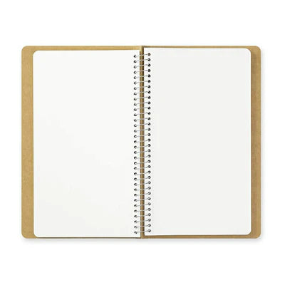 Traveler's Company Spiral Ring Notebook, A5 Slim, Blank, MD White
