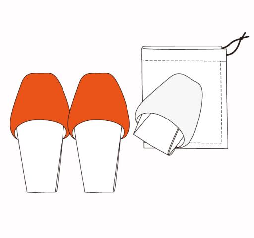 缝纫图案 - 卷筒拖鞋和袋子
