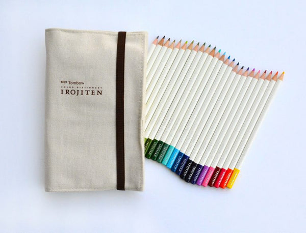 Tombow Irojiten coloured pencil wrap - Set of 24 colours Limited Edition
