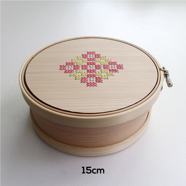 COHANA MAGEWAPPA Toolbox Bordado aro de bordado - 12 cm / 15 cm Amarillo y rosa (Coharu)