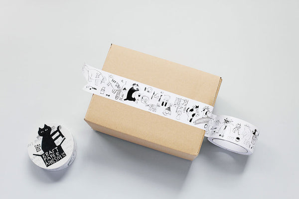 クラシキー:猫の和紙テープ(幅50mm)