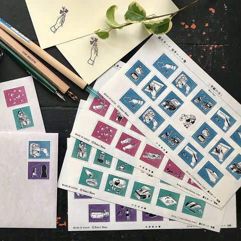 Rakui Hana - Collection d'autocollants de timbres