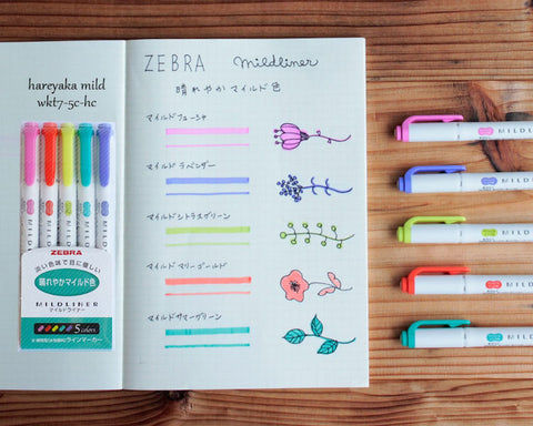 Zebra pens - Hareyaka / Refresh Bright x 5 Pens