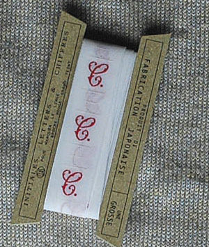 Embroidered Letter Ribbon A-M