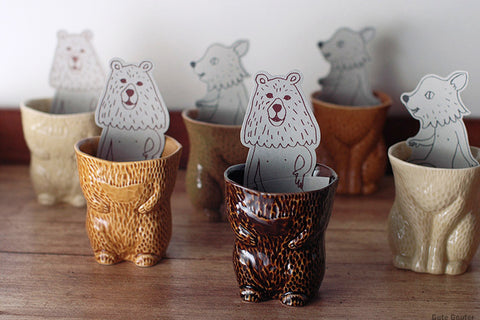 Classiky - Kiyata Cat and Bear cups