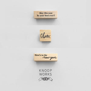 Sellos de goma por las obras de Knoop - Mensajes de Año Nuevo