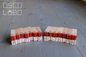 Rubber stamps by Osco Lobo: Alphabet cross-stitch