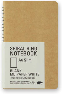 Cuaderno de anillo espiral A6 Slim Frunced MD White 15242006