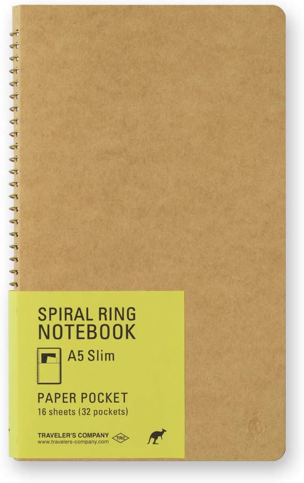Spiral Ring Notebook A5 Slim Paper Pocket 15246006