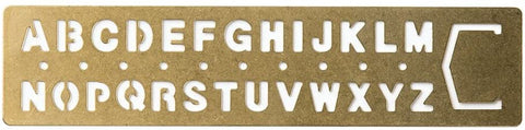 Brass bookmark alphabet  42169006